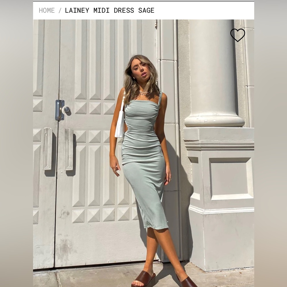 Princess Polly Lainey Midi Dress Sage